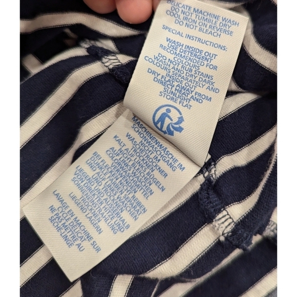 Boden Blackberry Mini Stripe Navy White Pocket Dress Size 4 Regular - Picture 6 of 8
